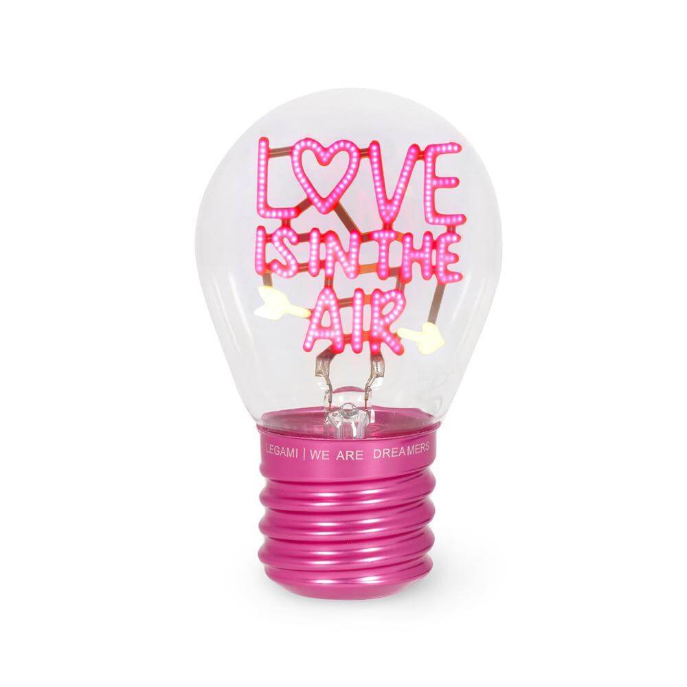 Legami 'Love Is In The Air' Lightbulb Shaped Table Lamp